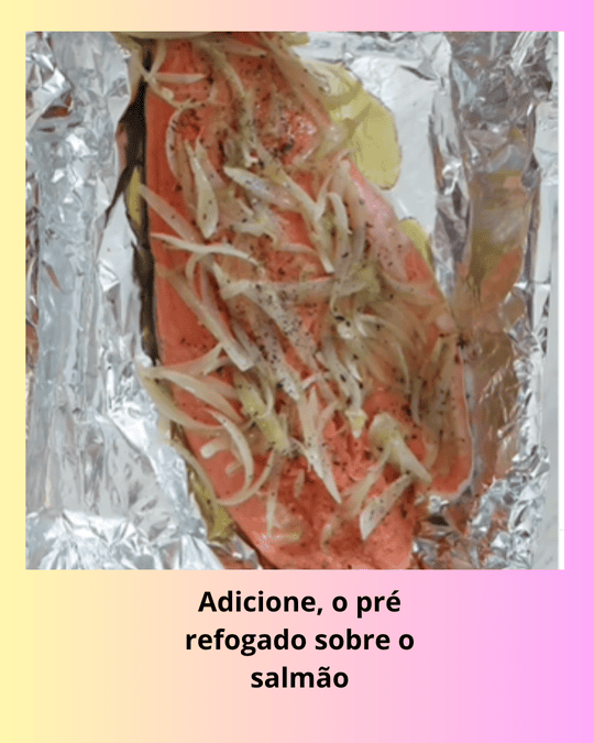 Imagem do passo 3, preparando o peixe para assar.