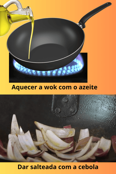 Imagem mostrando como saltear a cebola.